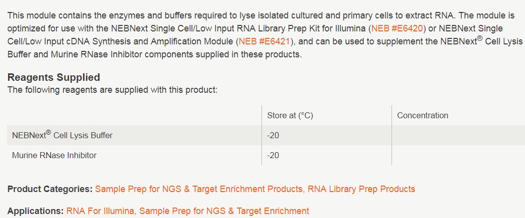 NEBNext® Single Cell Lysis Module--NEB