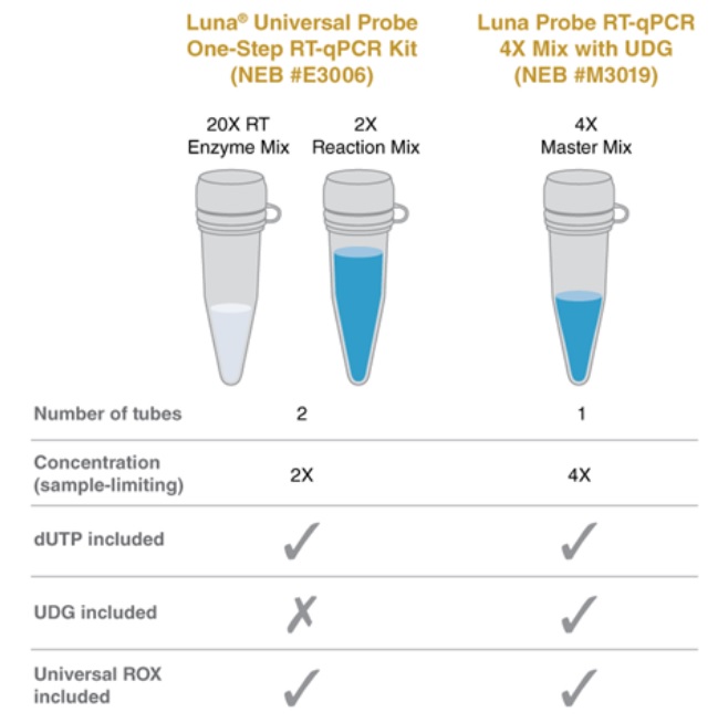 Luna 通用探针一步法 RT-qPCR 4X 预混液，含 UDG--NEB